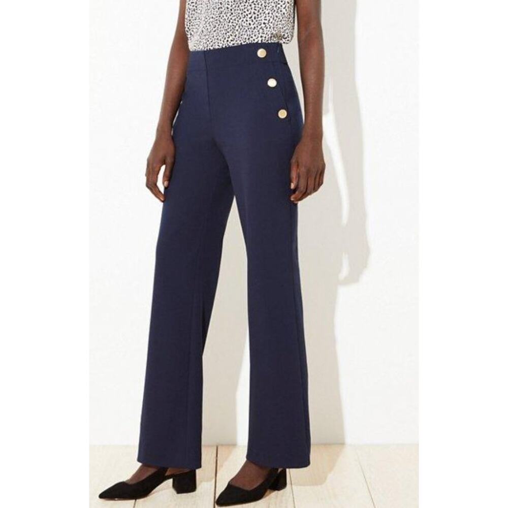 NWT LOFT Petite Sailor High Waist Wide Leg Trousers